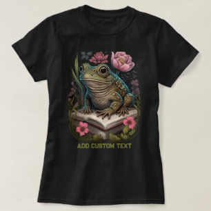 Oude Kikkerboek Wilde Bloemen Bos Pad Kikker Liefh T-shirt