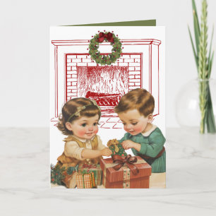 Oude Kinderkerstkaart Kaart