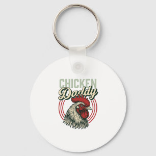Oude Kip Daddy Haan Shirt Ontwerp_1 Sleutelhanger