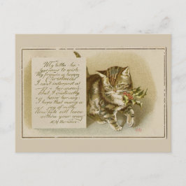 Oude Kittens Kerstkaart Feestdagenkaart