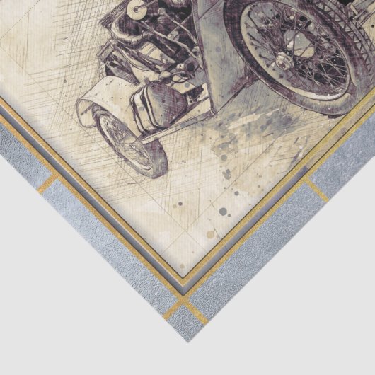 Oude  klassieke autoontkoppeling tissuepapier (Detail)