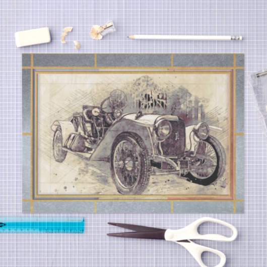 Oude  klassieke autoontkoppeling tissuepapier (Craft)