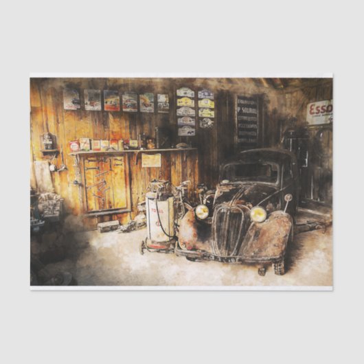 Oude  klassieke autoontkoppeling tissuepapier (Voorkant)