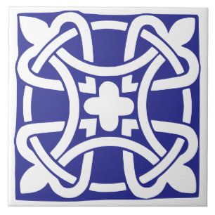 Oude Klassieke Blauwe en Witte Traditionele Tegeltje