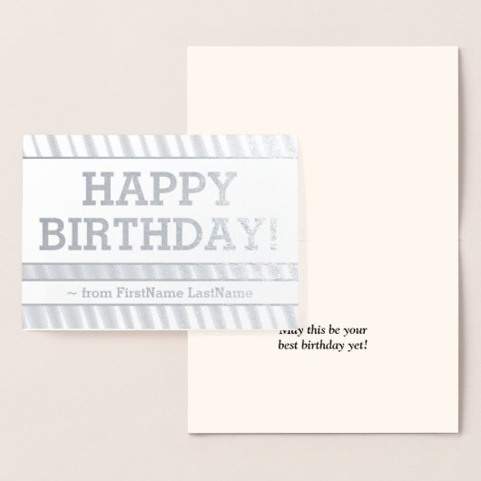 Oude, klassieke "HAPPY BIRTHDAY"-kaart Folie Kaarten (Display)