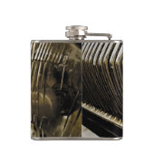 Oude klassieke koplamp heupfles (Achterkant)