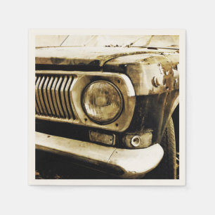 Oude klassieke koplamp nr. 2 servetten