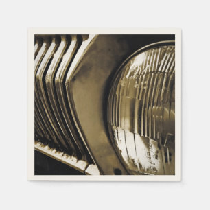 Oude klassieke koplamp servetten