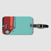 Oude klassieke vintage auto reizen bagagelabel (Voorkant (horizontaal))