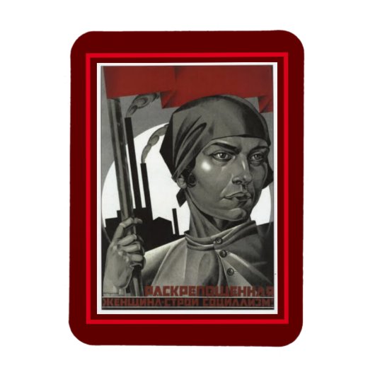 Oude Klassieke Vrouw van de Sovjet-Poster van 1926 Magneet (Verticaal)