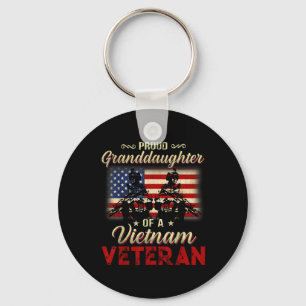 Oude kleindochter van een Vietnam veteraan opa Sleutelhanger