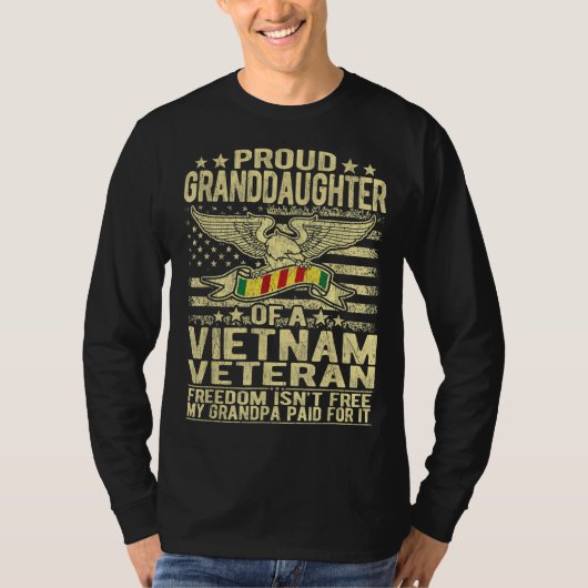Oude kleindochter van Vietnam Veteraan - vrijheid  T-shirt (Voorkant)