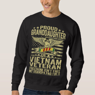 Oude kleindochter van Vietnam Veteraan - vrijheid Trui