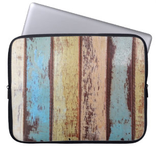 Oude kleurrijke abstracte ondergrond van hout, ach laptop sleeve