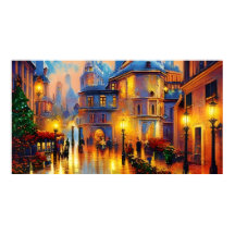 Oude kleurrijke vakantieposter vintage kunst