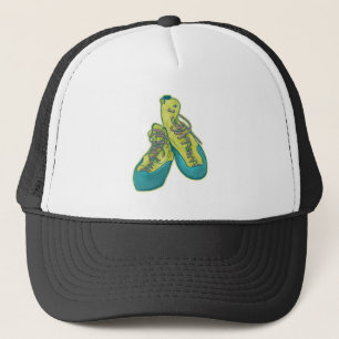 Oude klimschoenen rotsklimmen trucker pet