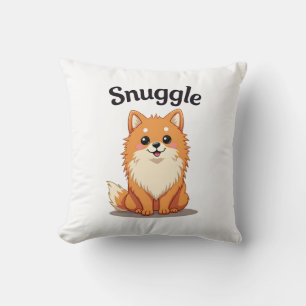Oude knuffel pomeranian leuke hond illustratie D Kussen