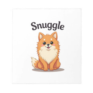 Oude knuffel pomeranian leuke hond illustratie D Notitieblok