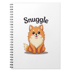 Oude knuffel pomeranian leuke hond illustratie D Notitieboek