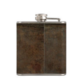 Oude Koeienhuid Kijk in bruin Heupfles (Achterkant)