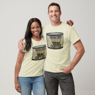 OUDE KOFFIE VOEDSELETIKET T SHIRT