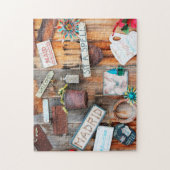 Oude Koffiewinkel in Mexico. Legpuzzel (Verticaal)