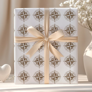 Oude kompas cadeaupapier