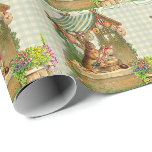 Oude Konijn En Pasen Ei Cadeaupapier
