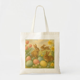Oude Konijn Pasen Ei/Lente Tote Bag