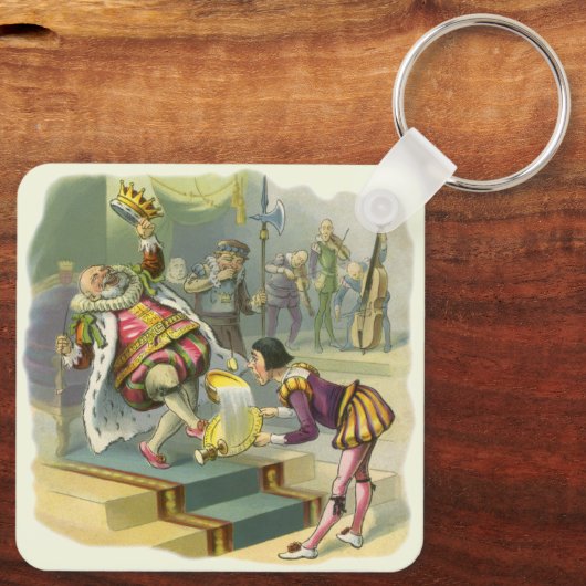 oude koning Cole Nursery Rhyme Poem Song Sleutelhanger (Achterkant)