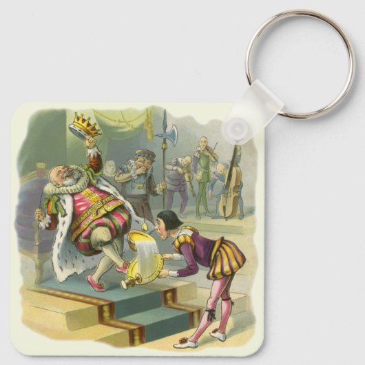 oude koning Cole Nursery Rhyme Poem Song Sleutelhanger (Achterkant)