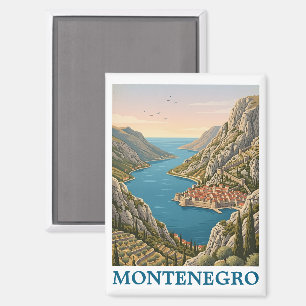 Oude Kotorbaai Montenegro Balkan Landschap Magneet