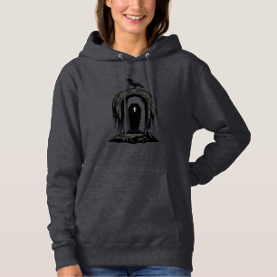 Oude Kraai Begraafplaats Graf Silhouet Shirt Ontwe