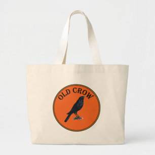 oude kraai grote tote bag