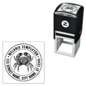 Oude Krab #1 Tekening Naam Retouradres Zelfinktende Stempel (In situ)