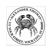 Oude Krab #1 Tekening Naam Retouradres  Zelfinktende Stempel (Design)