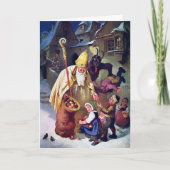 Oude Krampus Kerstkaart Feestdagen Kaart (Voorkant)