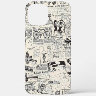 Oude krant iPhone 12 pro max hoesje
