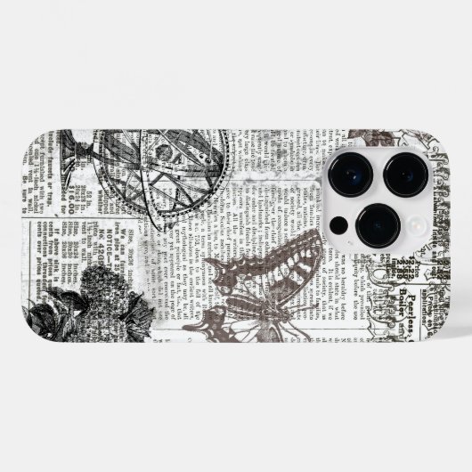 Oude krant Case-Mate iPhone case (Achterkant (horizontaal))