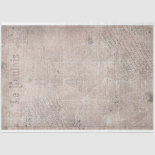 Oude krant Grungy Pink Tissue Paper Tissuepapier (Voorkant)