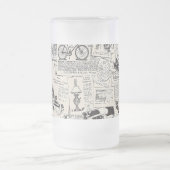 Oude krant  matglas bierpul (Center)