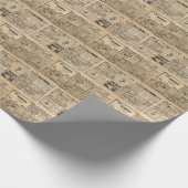 Oude krant: papieren achtergrond. cadeaupapier (Hoek)