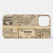 Oude krant:  papieren achtergrond. Case-Mate iPhone case (Achterkant (horizontaal))
