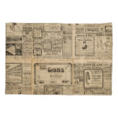 Oude krant: papieren achtergrond. kussensloop (Achterkant)