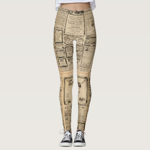Oude krant:  papieren achtergrond. leggings