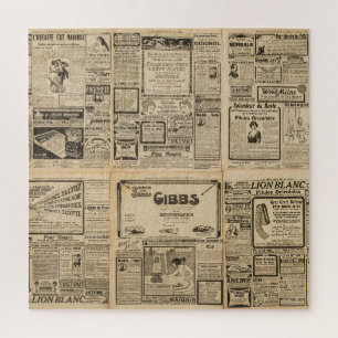 Oude krant: papieren achtergrond. legpuzzel