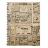 Oude krant: papieren achtergrond. notitieboek (Voorkant)