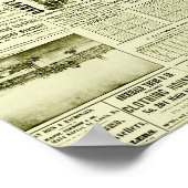 Oude krant poster (Hoek)