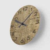 Oude  krant ronde klok (Hoek)