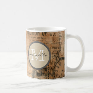 Oude krant Torn Monogram Koffiemok